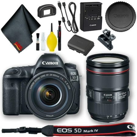 Canon EOS 5D Mark IV DSLR Camera with 24-105mm f/4L II Lens (Intl Model) Base Bundle