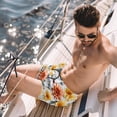 thumbnail image 2 of luoweisi Men's Beach Shorts Quick Dry Swim Trunks with Mesh Lining Flower 2XL, 2 of 5