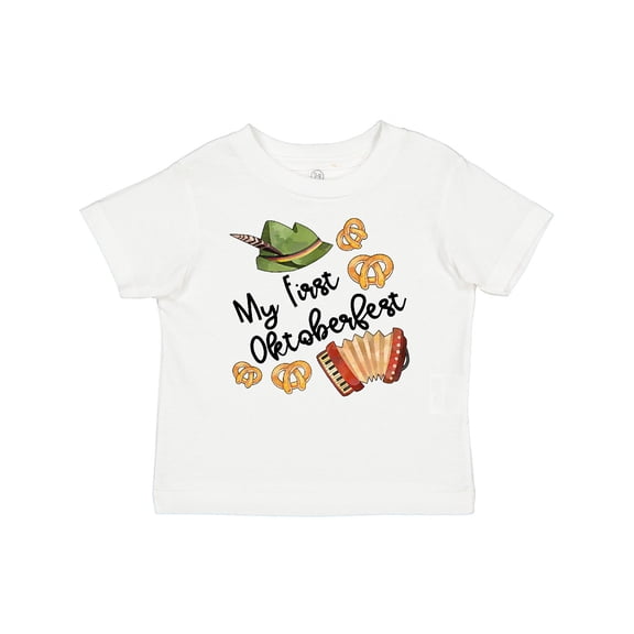 Inktastic My 1st Oktoberfest Green Hat Accordion and Pretzels Boys or Girls Baby T-Shirt
