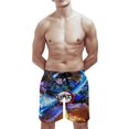 thumbnail image 2 of Demon Slayer: Kimetsu No Yaiba Men's Beach Shorts Swim Trunks Quick Dry Casual Polyester Swim Shorts with Pockets M, 2 of 7