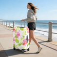 thumbnail image 5 of Stretch Luggage Cover L(25-28in)– Elastic Travel Suitcase Protector with Handle Openings & Bottom Closure, Washable Polyester Spandex Suitcases Cover, Floral Flowers Print, 5 of 5