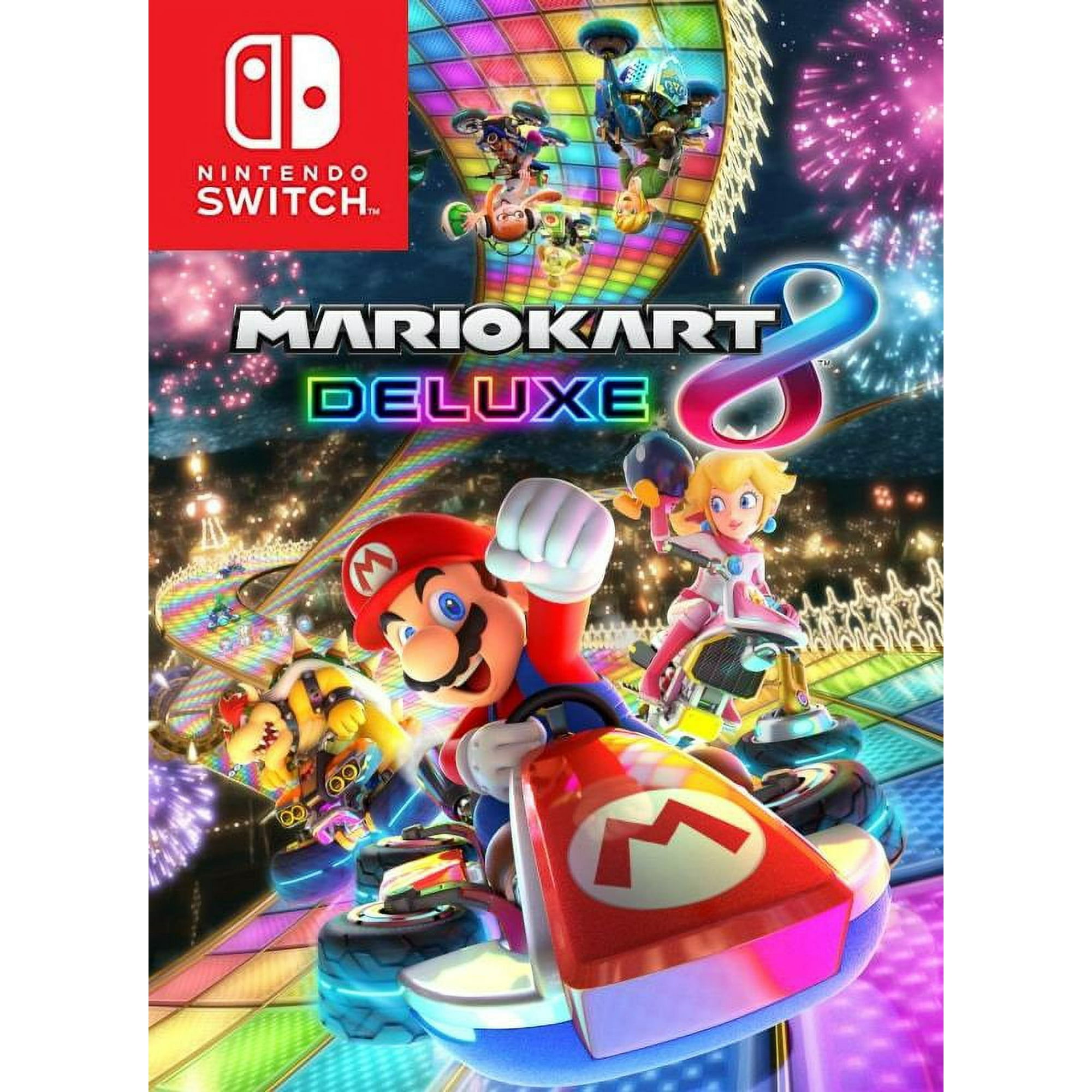 Nintendo Switch Mario Kart 8 Deluxe Bundle: Red/Blue Console