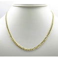 thumbnail image 4 of 14K Yellow Gold 3.5mm Hollow Cuban Chain, FREE Microfiber Cloth, Curb Link Mens Womens Necklace, Giorgio Bergamo, 4 of 9