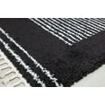 thumbnail image 6 of Rugs America BT35A Ebony Twilight Stripe Shag Black Area Rug, 2'6" x 4', 6 of 6