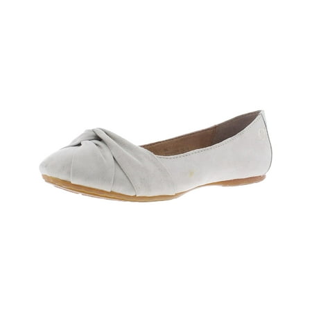 

Born Womens Lilly Leather Knot-Front Ballet Flats