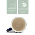 thumbnail image 4 of Elanze Designs 12 Ounce Two Toned Ombre Ceramic Tea Coffee Cup Mug Blue White Garden of Flowers Owl, 4 of 4