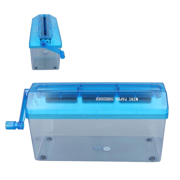 Manual Shredder, 22.9cm Entry Width Large Capacity 3mm Cut Width Wide Application Mini Hand Shredder for Offices