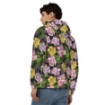 thumbnail image 4 of Honeii Colorful Roses Print Hoodies for Men, Pullover & Full Zip, Breathable Zip up Hoodie, Sweatshirt-3X-Large, 4 of 5