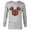 Athletic Heather, variant on Mickey Mouse Icon Holiday Flannel - Long Sleeve T-Shirt for Men - Customized-White