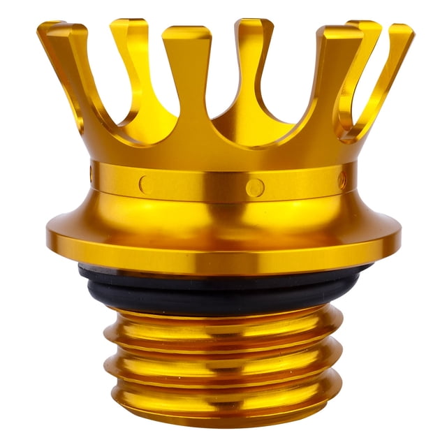 WEUVEB Golden Metal Fuel Tank Cap Cover for Motorcycle Creative Rotary Style Durable Aluminum