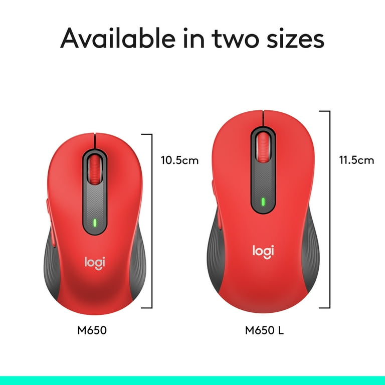 Logitech Signature M650 L Full Size Wireless Mouse - For Large