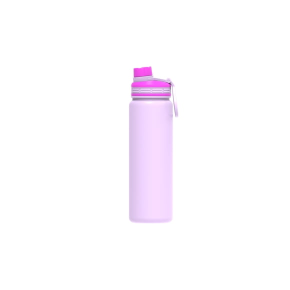 Mainstays 24oz Purple Double Wall Vacuum Insulated Stainless Steel Chug Water Bottle, Leakproof for Gym & Daily Use
