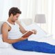 thumbnail image 5 of Balery Blue Glitter Pantalones de pijama para hombre, pijama ultraligero, pantalón de descanso-Large, 5 of 6