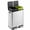 Glossy Silver, variant on Kitchen Trash Can, TINKLE WELL 16 Gallon Dual Compartment Stainless Steel Trash Can with Lid and 2 Removable Inner Buckets, Home, Office, Matte Black