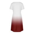 thumbnail image 4 of YHAJDS Women's Summer Casual T Shirt Dresses Short Sleeve Color V Neck Casual, 4 of 5