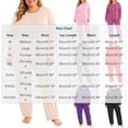 thumbnail image 6 of Diufon Plus Size Pajamas for Women Set Long Sleeve Soft Comfy Crewneck Tops and Pants 2 Piece Casual Home Sleepwear, 6 of 10