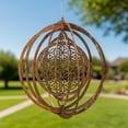 thumbnail image 5 of Hangs Metal Spiral Flower Wind Vane Hanging Outdoor Garden Art Weathervane for Yard Patio and Farmhouse, 5 of 5