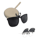 thumbnail image 2 of Clip De Gafas De Sol Plegable Portátil Modelo Beige, 2 of 4
