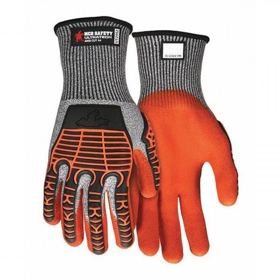 MCR UT2952XL Cut Resistant Impact Coated Gloves, A4 Cut Level, Nitrile