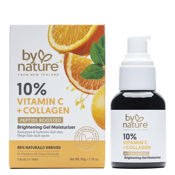 Gel hidratante By Nature con 10% de vitamina C y péptido de colágeno