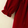 thumbnail image 6 of Esaierr Baby Girls Velvet Dress for Kids Long-Sleeve Topslace Trim Princess Dresses Skirt Clothes Fall Winter Weekly Dress Christmas Party Gown 9 Months - 6 Years, 6 of 10