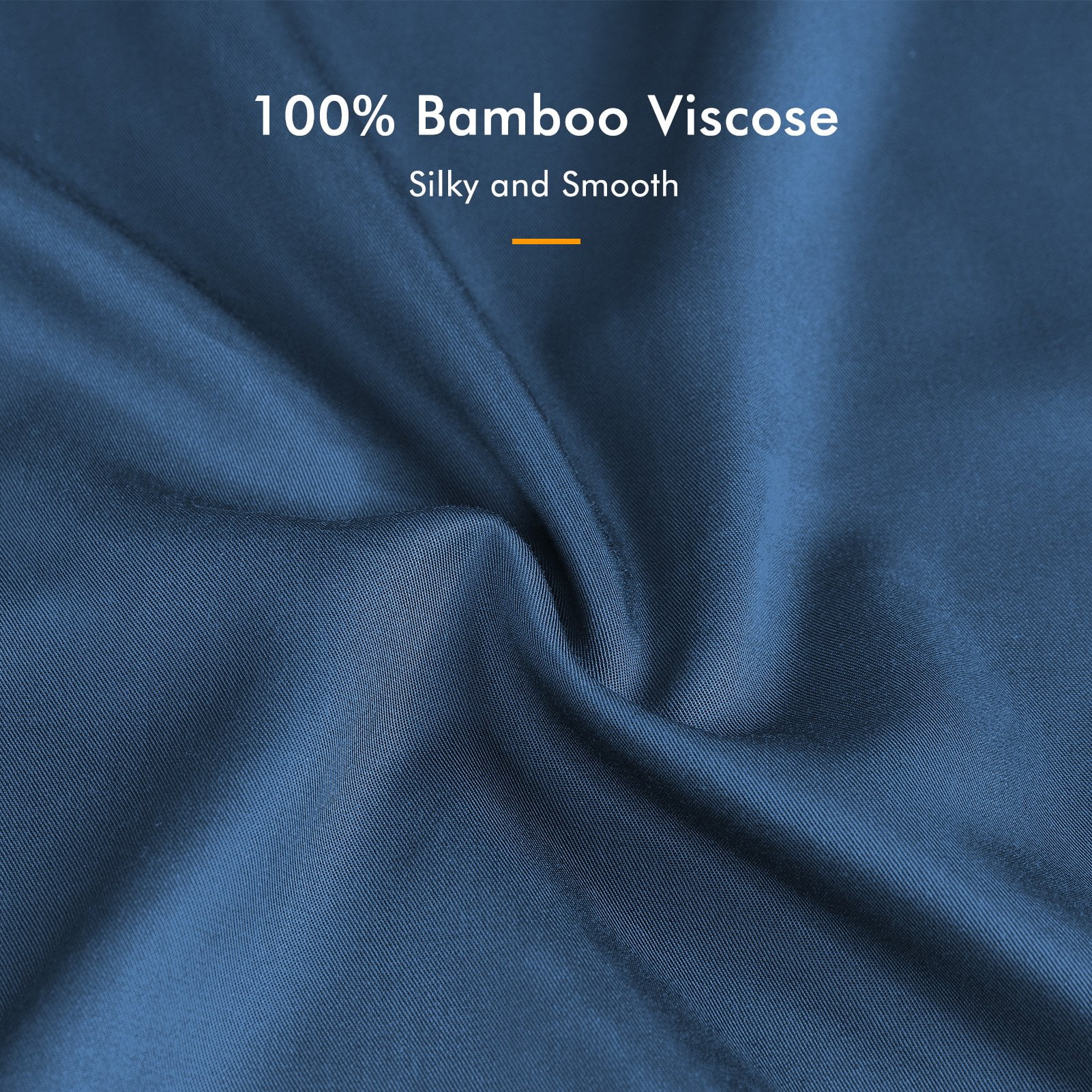 SORMAG Bamboo Cooling Pillowcases Queen Pillow Cases Set of 2 Pack,20x30 inches, Navy Blue