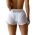 thumbnail image 2 of Qiylii Women Short Pants, Casual Party Street Beach Sunscreen See Through Drawstring High Waist Loose Shorts, 2 of 3