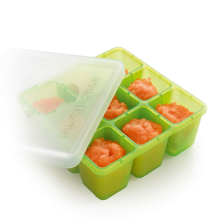 6 Pcs Silicone Baby Food Storage Containers Baby Food Freezer Tray with  Lids Silicone Baby Food