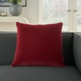 thumbnail image 4 of Mina Victory Life Styles Solid Velvet 20" x 20" Red Indoor Throw Pillow, 4 of 6