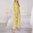 thumbnail image 3 of Balery Baby Chicks Conjunto de Pijama con Estampado para Mujer, Conjunto de Dos Piezas con Manga Larga, Ropa de Dormir Suave con Bolsillos, Pijamas Cómodos-XX-Large, 3 of 7