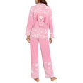 thumbnail image 3 of SCRAWLGOD Cartoon Axolotl Pajamas Women Long Sleeve Button Pjs for Women 2 Piece Size XS V-Neck Ladies Pajama Sets Lightweight Loungewear Pj Sets Woman, 3 of 7