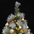 thumbnail image 2 of Árbol de Navidad artificial con bisagras VidaXL, verde y blanco, 1,2 m, con LED, 2 of 8