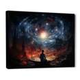 thumbnail image 2 of Designart "Luminous Voyage through the Galaxy" Galaxies Floater Framed Wall Art Print, 2 of 7