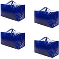 thumbnail image 1 of Shiyou - Sacs de Déménagement Robustes, Sacs de Rangement Pliables Extra Larges avec Fermetures Éclair et Poignées, Boîtes de Déménagement Réutilisables Imperméables pour Maison, Bureau, Voyage, Camping, Durables et Écologiques (Bleu, Lot de 4), 1 of 4
