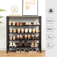 thumbnail image 4 of HOOBRO 5-Tier Shoe Storage Adjustable Shoe Organizer Shelf for 16 Pairs Entryway Hallway Closet BG01XJ01, 4 of 8