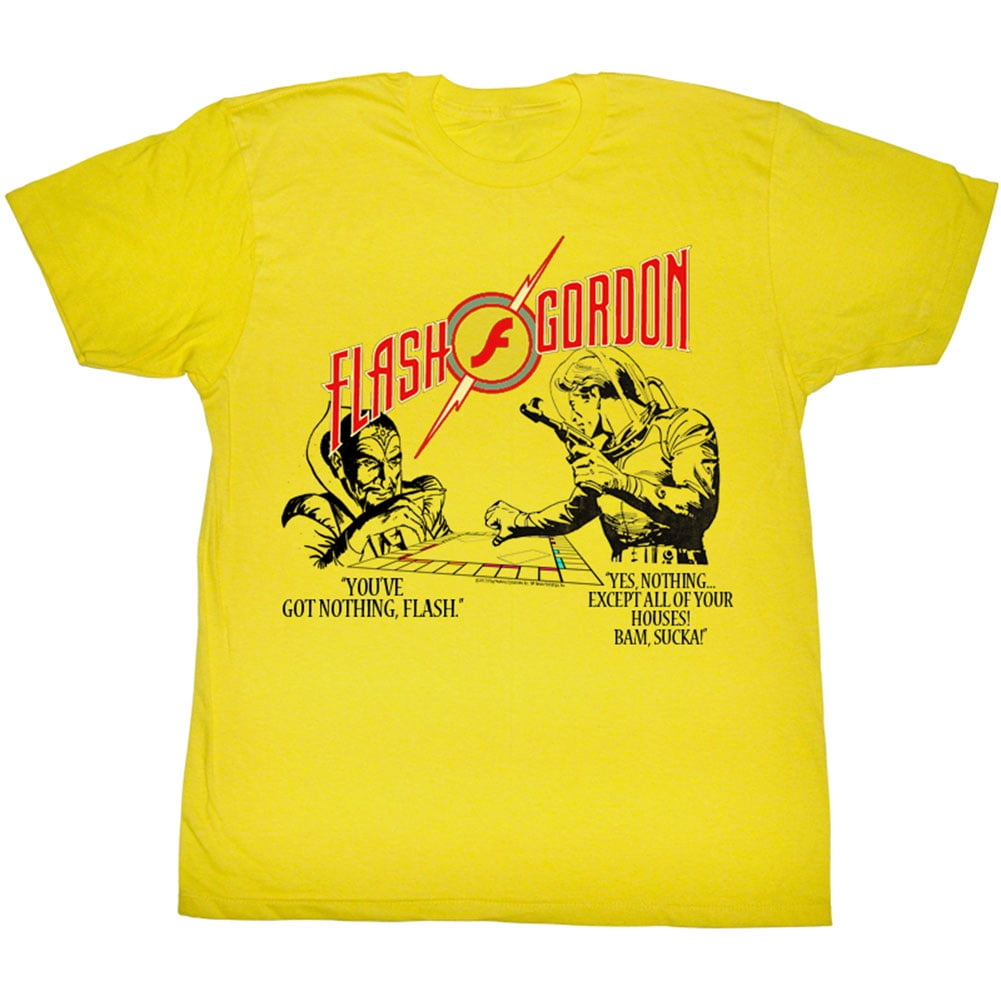 Flash Gordon Flash Gordon Men S Monopoly Pawnage T Shirt Yellow Walmart Com Walmart Com