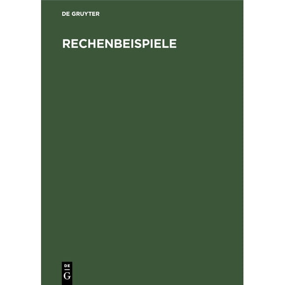 Rechenbeispiele, (Hardcover)