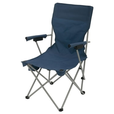 Ozark Trail Hard Arm Camping Chair with Durable Polyester Seat and Steel Frame, Portable with Cup Holder