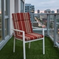 thumbnail image 3 of Outdoor High Back Chair Cushion, Water-Resistant Seat and Back Pad with Ties, Comfortable Portable Cushion for Patio Garden and Camping, 3 of 4