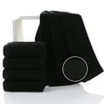 thumbnail image 4 of Pure Cotton Towel Hotel Quick Drying Large Towels Oversized Black Bath Luxury Hand, 4 of 5