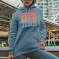 thumbnail image 2 of Love Like Jesus, Loving Unconditionally Quote, Groovy Retro Wavy Text Merch Gift, Light Blue Hooded Sweatshirt or Hoodie, XL, 2 of 5
