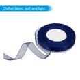 thumbnail image 3 of Unique Bargains 0.6 Inch x 50 Yard Organza Ribbon, Gift Wrapping Ribbon for Bouquet Cake Invitations Card Decoration, Navy Blue, 3 of 7