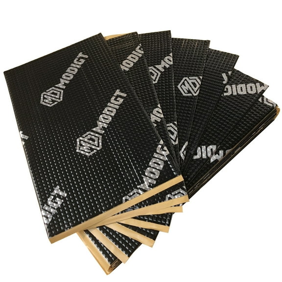 80mil 2mm Car Sound Deadening Mat 16.14 Sqft Buty Automotive Sound Deadener heat and noise insulation dampening material 19.7" × 11.8" (10PCS)