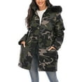 thumbnail image 6 of Womens Down Coat Down Jackets Coats Puffy Puffer Hooded Coat Plus Size Button Warm Coat Long Coat Thickened, 6 of 8