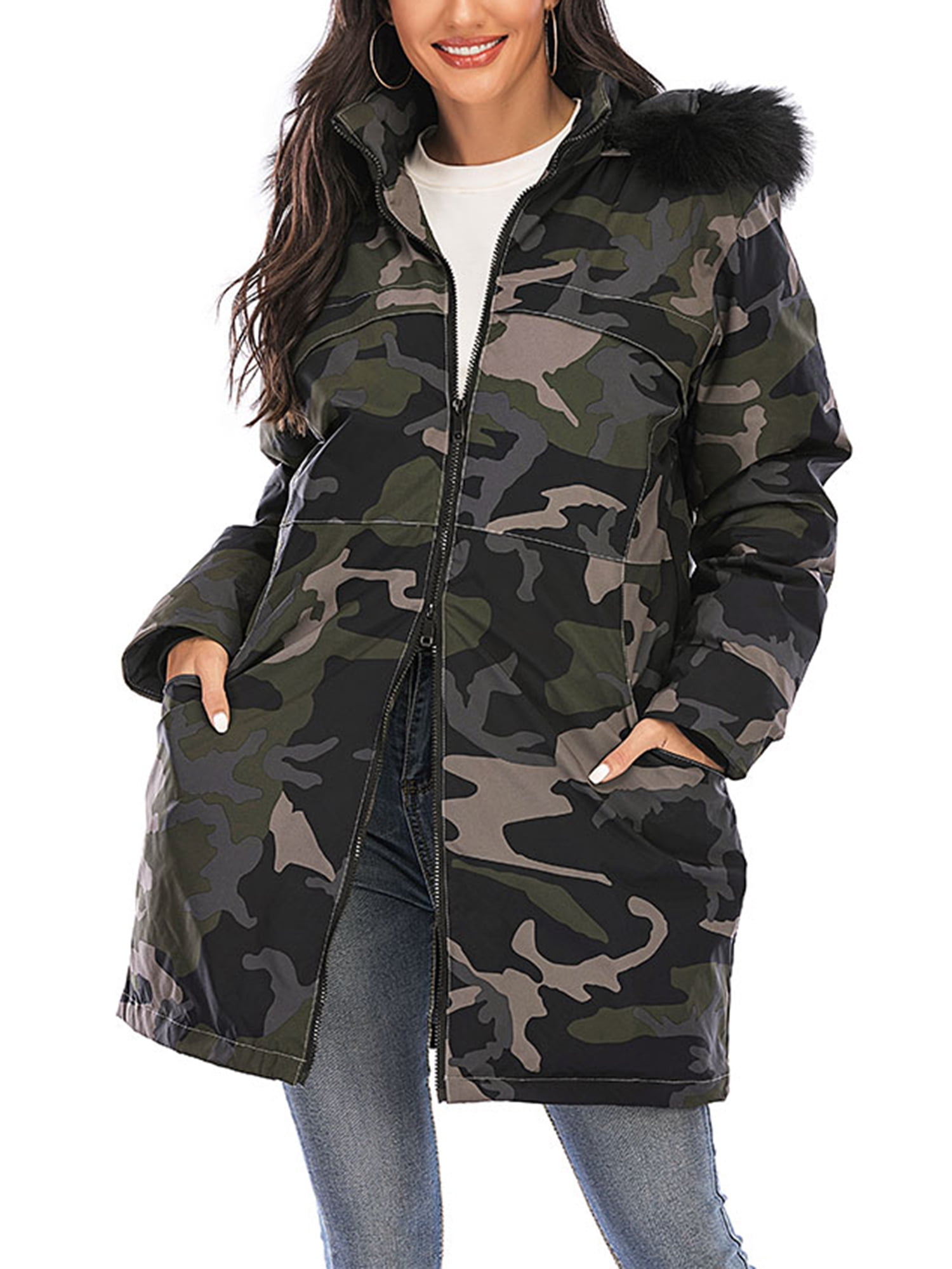 Dodoing Women s Winter Long Coat Puffer Jacket Thicken Puffer Coat 