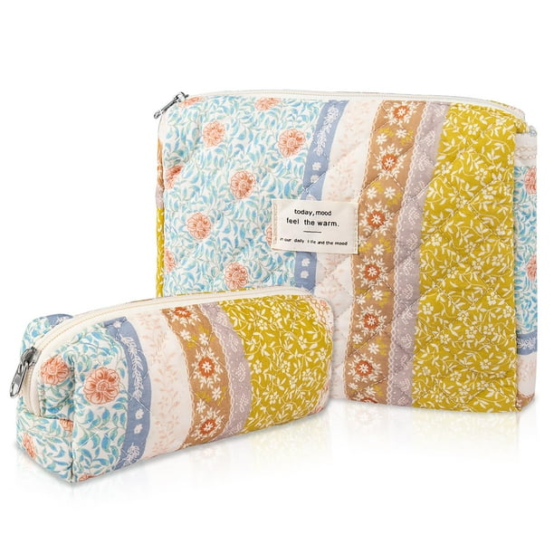 Set de bolsas de maquillaje Gosect Floral Coquette Aesthetic Travel