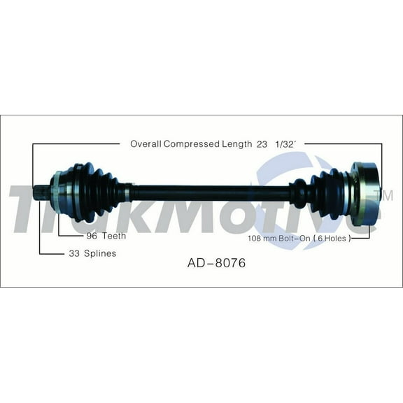 CV Axle Shaft Fits select: 1988-1990 AUDI 90, 1988-1992 AUDI 80