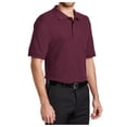 thumbnail image 4 of Yellow Rooster Mens Short Sleeve Tall Silk Touch Polo with Pocket Burgundy 3XLT, 4 of 4