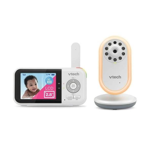 VTech 2.8" Digital Video Baby Monitor with Night Light, White