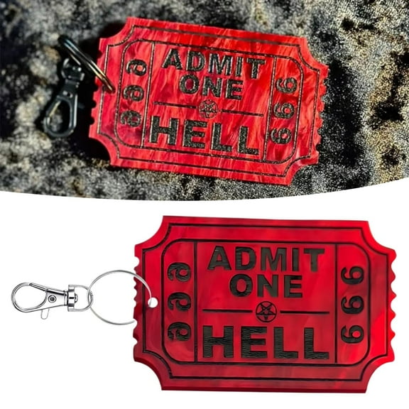 Christmas Ornaments Clearance! Christmas Decorations To Hell Keychain To Hell Admit One Keychain A Red To Hell Keychain Stub Cool Keyrings